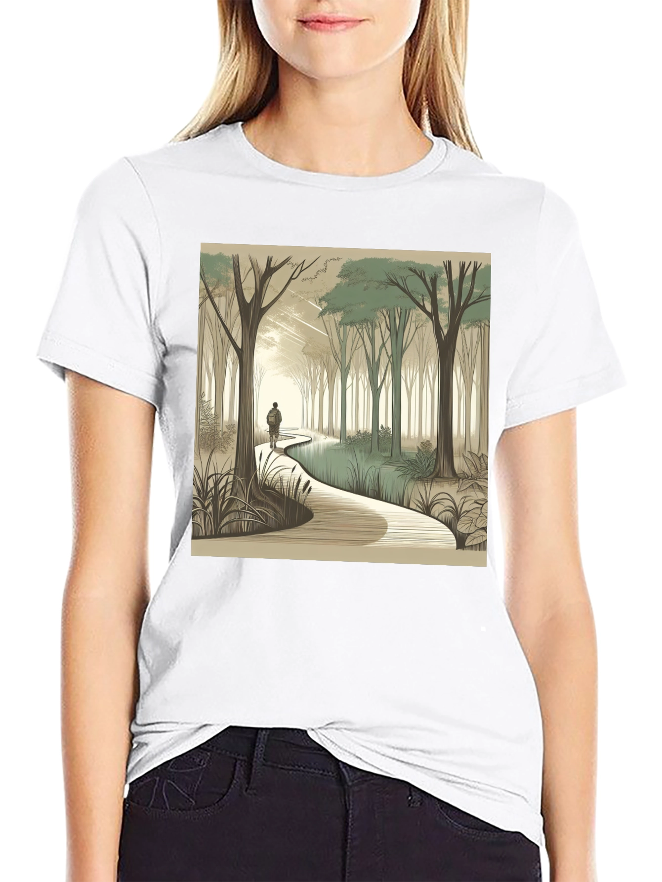 Nature Walk Graphic Tee - Black