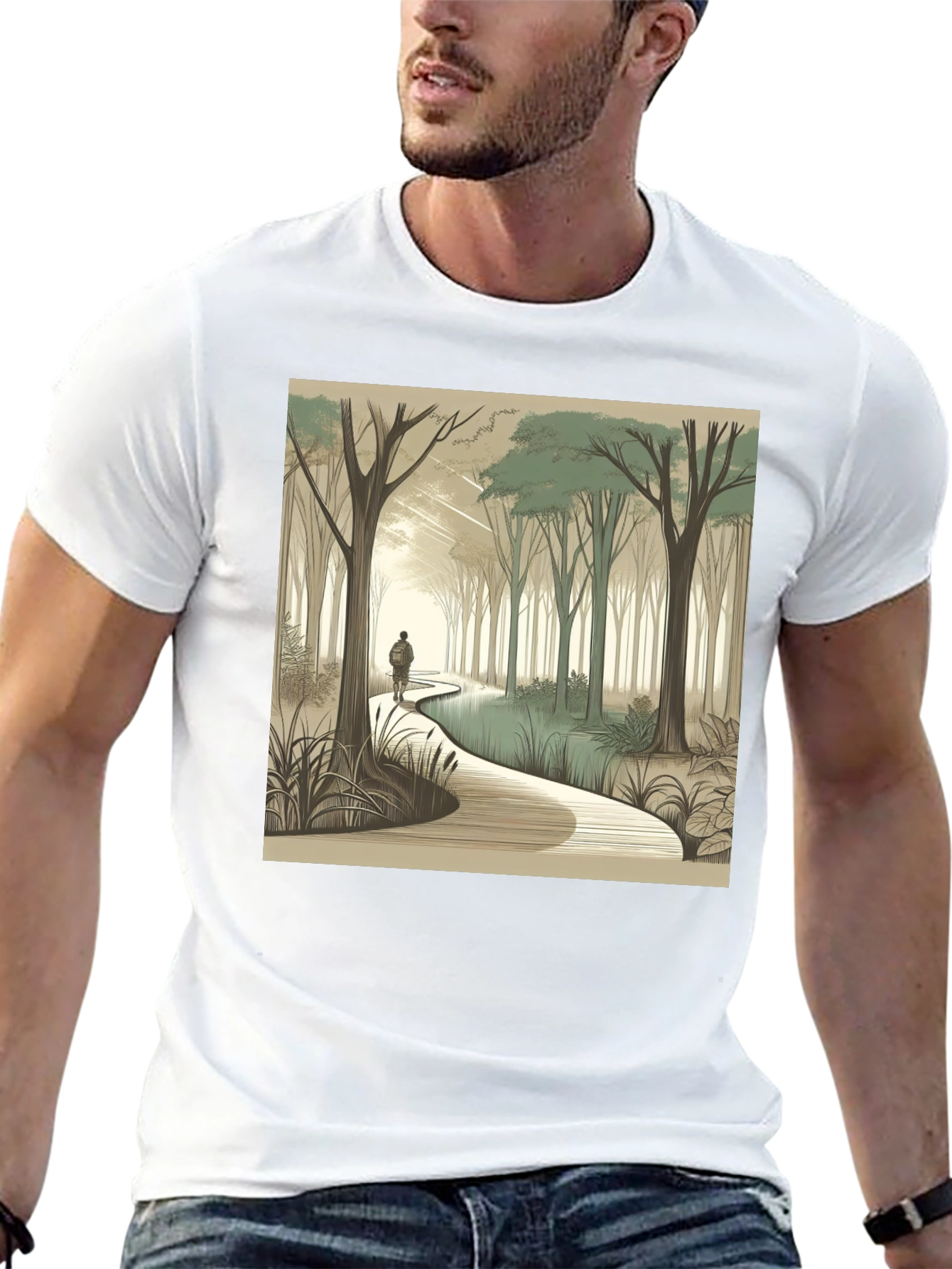 Nature Walk Graphic Tee - Black