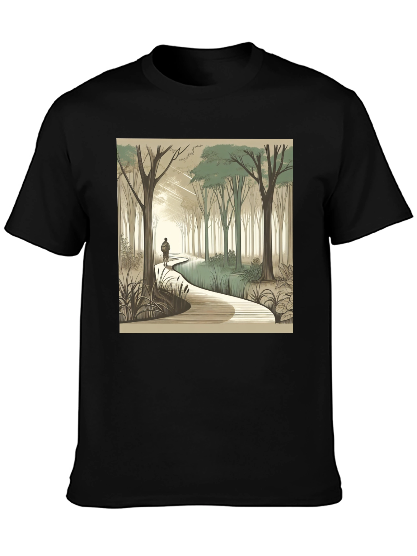 Nature Walk Graphic Tee - Black