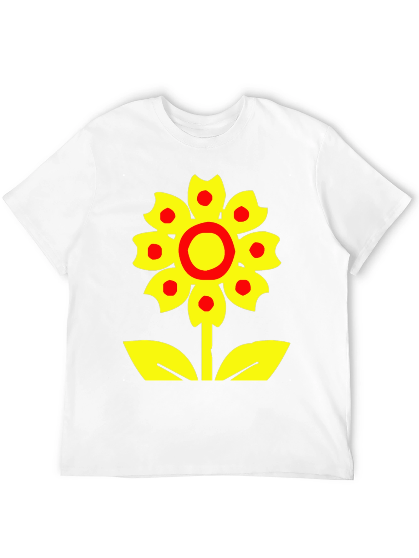 Bold Flower Graphic Tee - Black Cotton Blend