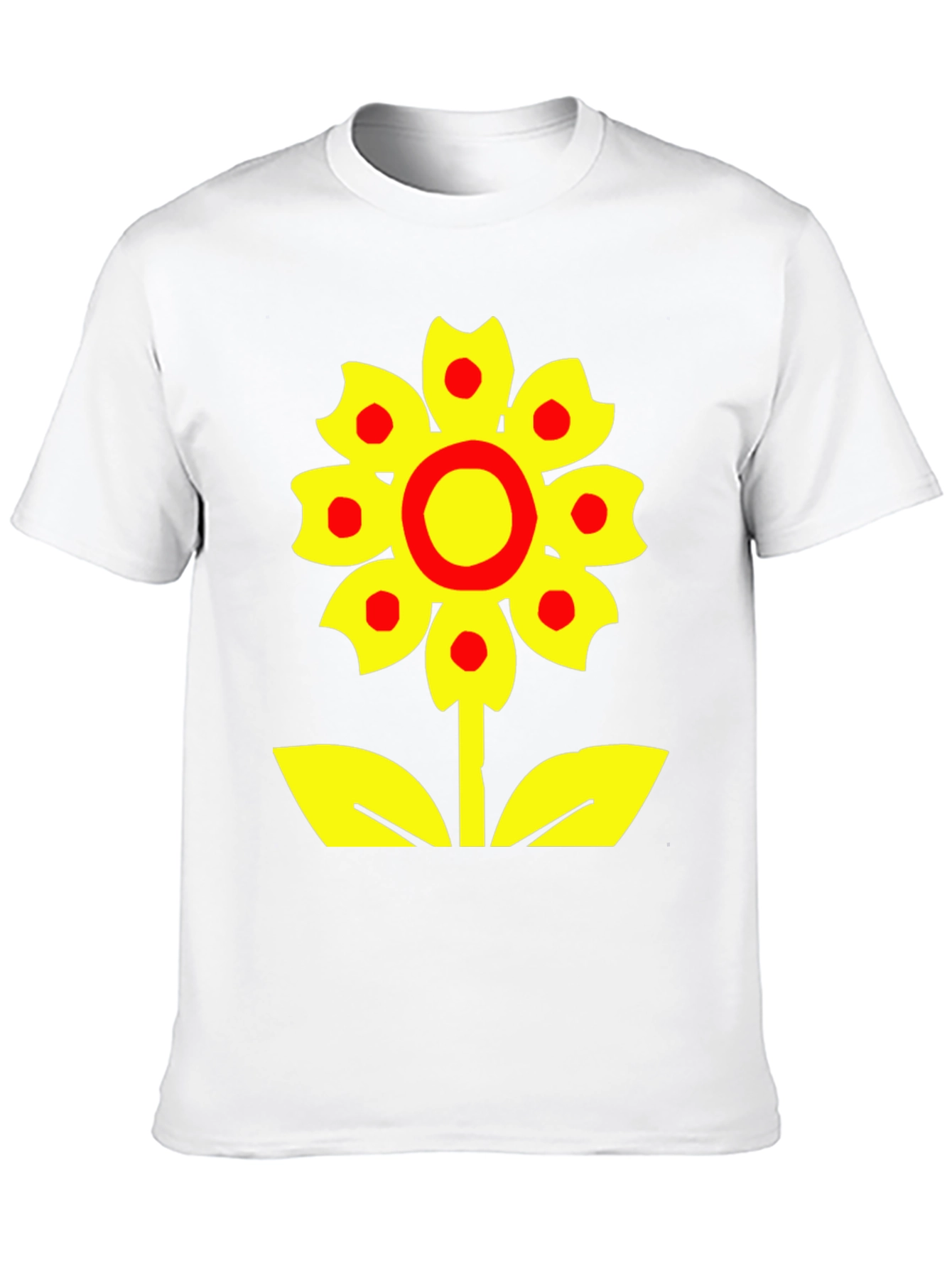 Bold Flower Graphic Tee - Black Cotton Blend