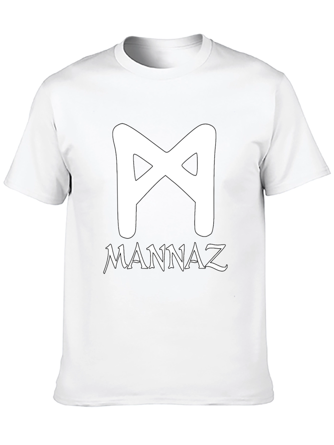 Mannaz Rune T-Shirt - Black Graphic Tee