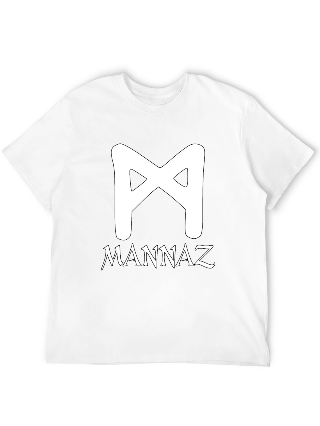 Mannaz Rune T-Shirt - Black Graphic Tee