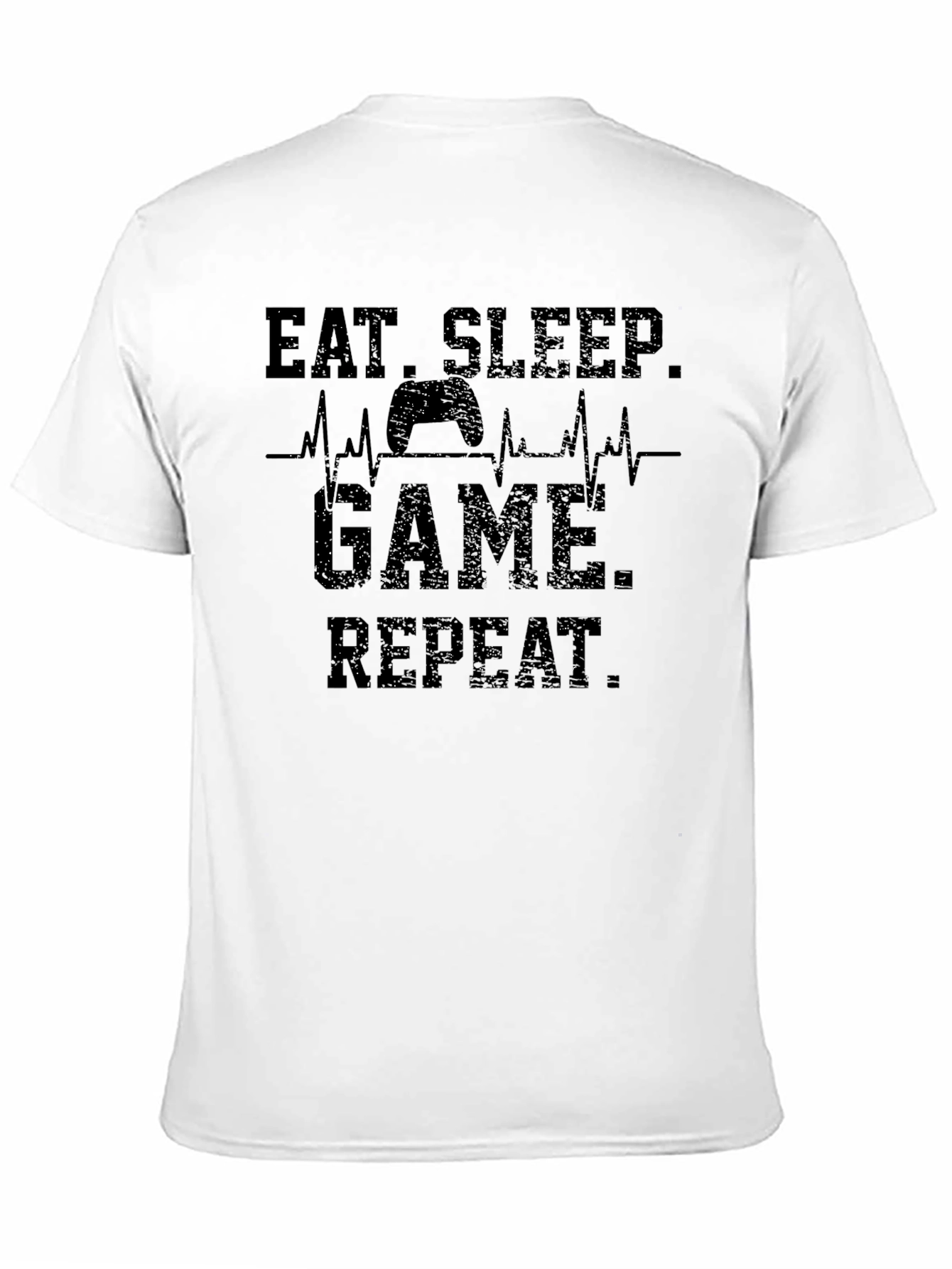 Eat Sleep Game Repeat Black T-Shirt