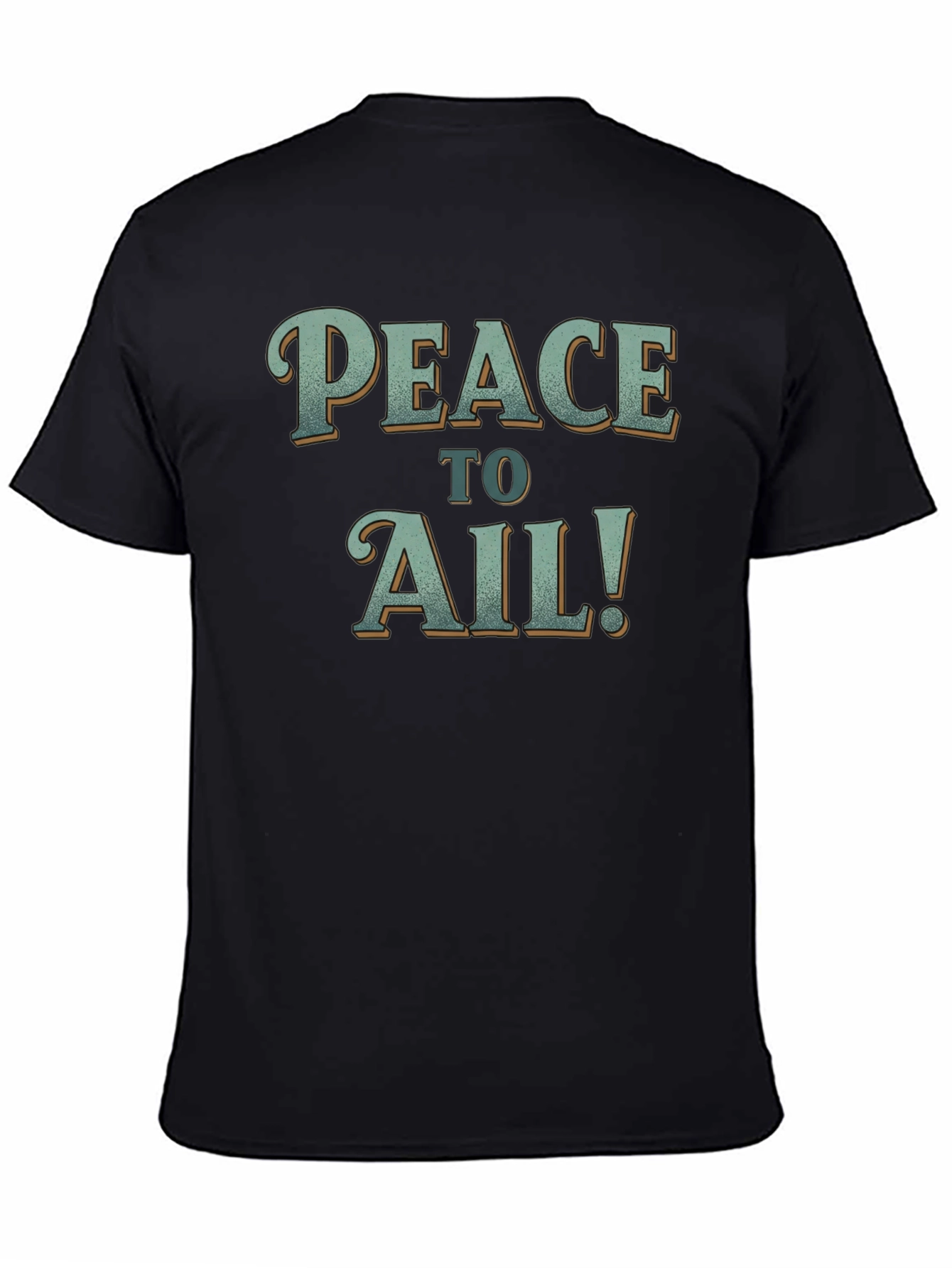 Peace to Ail! Graphic Tee - Comfy Black T-Shirt