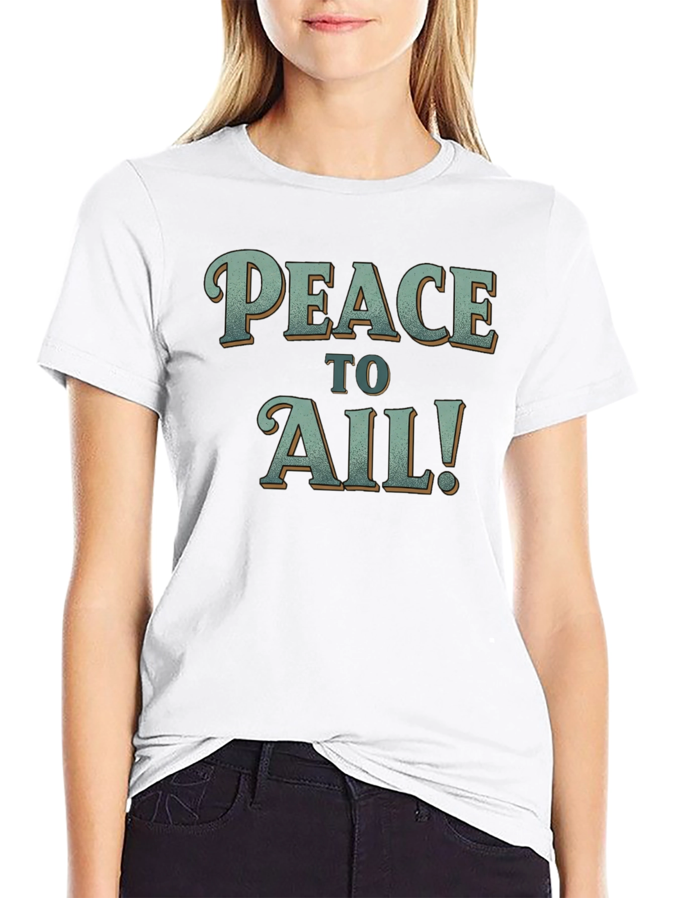 Peace to Ail! Graphic Tee - Comfy Black T-Shirt
