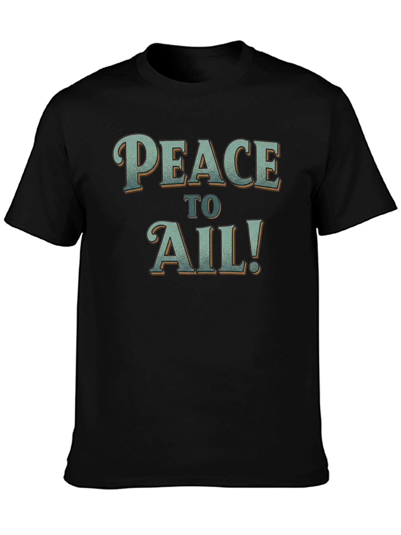 Peace to Ail! Graphic Tee - Comfy Black T-Shirt