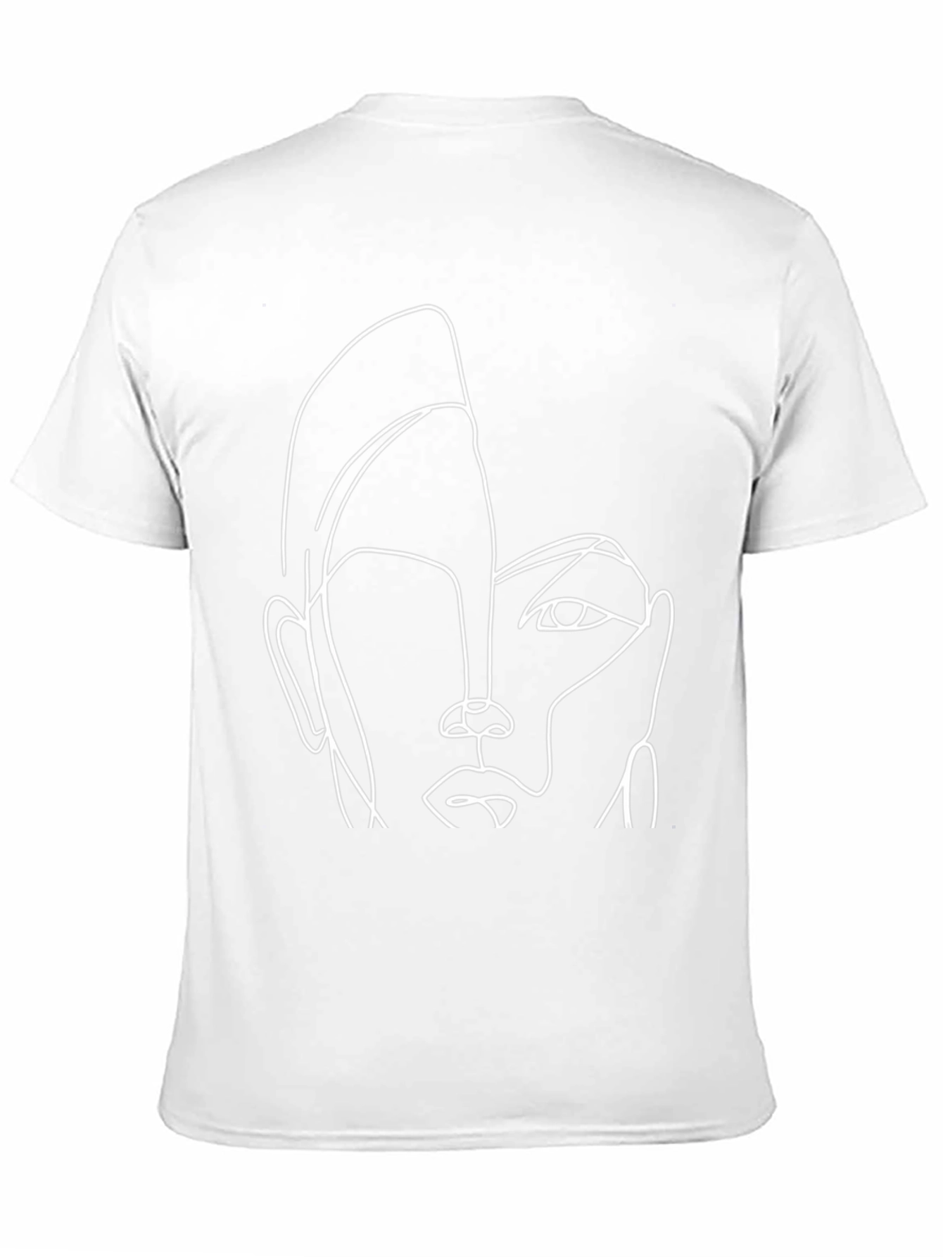 Abstract Face Line Art Graphic T-Shirt