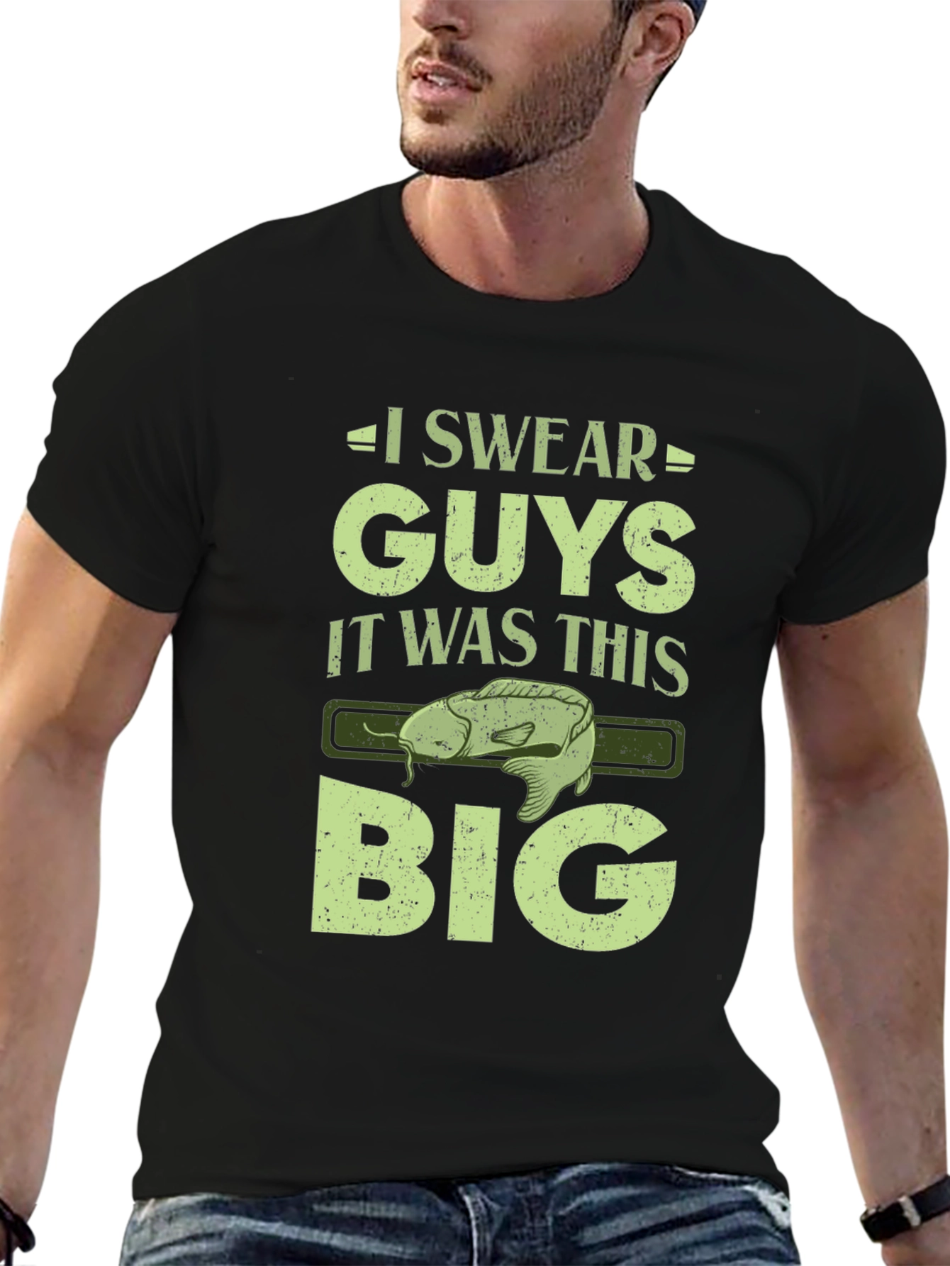 I Swear Guys Fish T-Shirt - Funny Fishing Tee