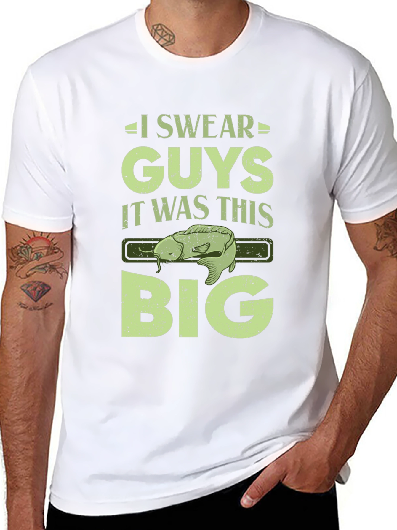 I Swear Guys Fish T-Shirt - Funny Fishing Tee