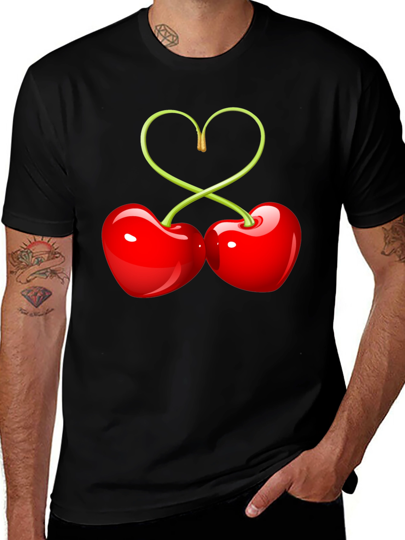 Sweet Cherry Heart Graphic Tee