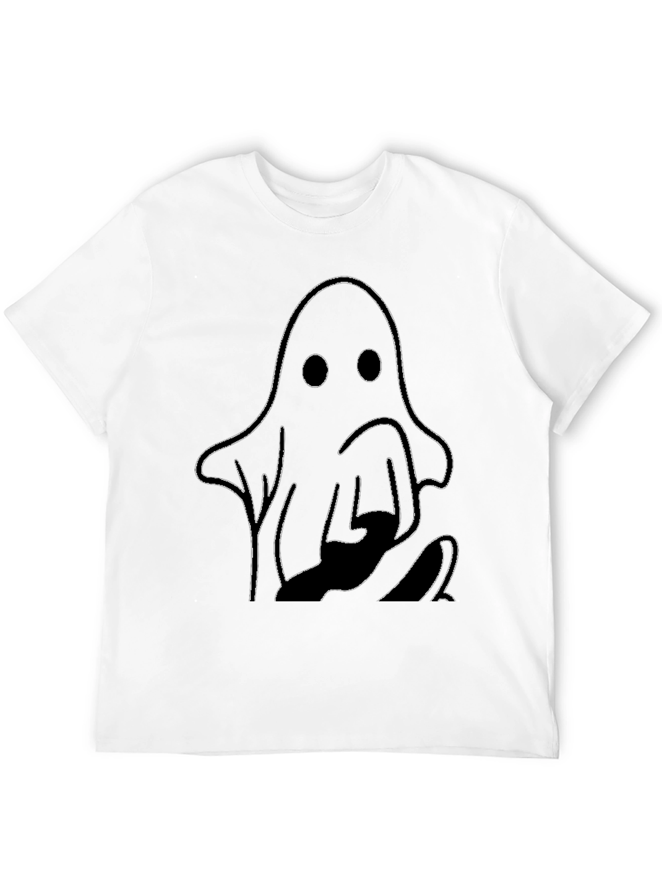 Ghost Cat Graphic Tee - Halloween Shirt
