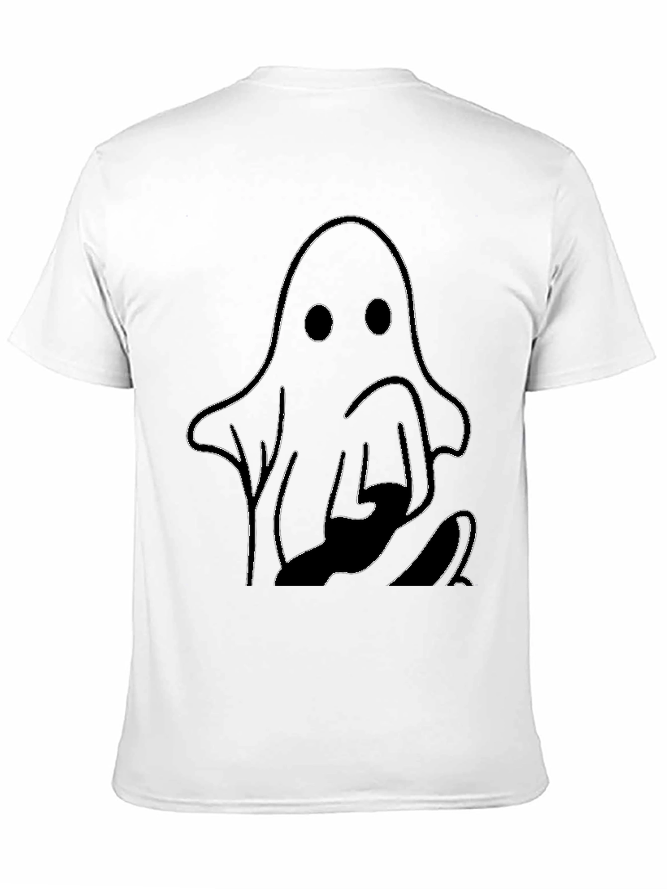 Ghost Cat Graphic Tee - Halloween Shirt