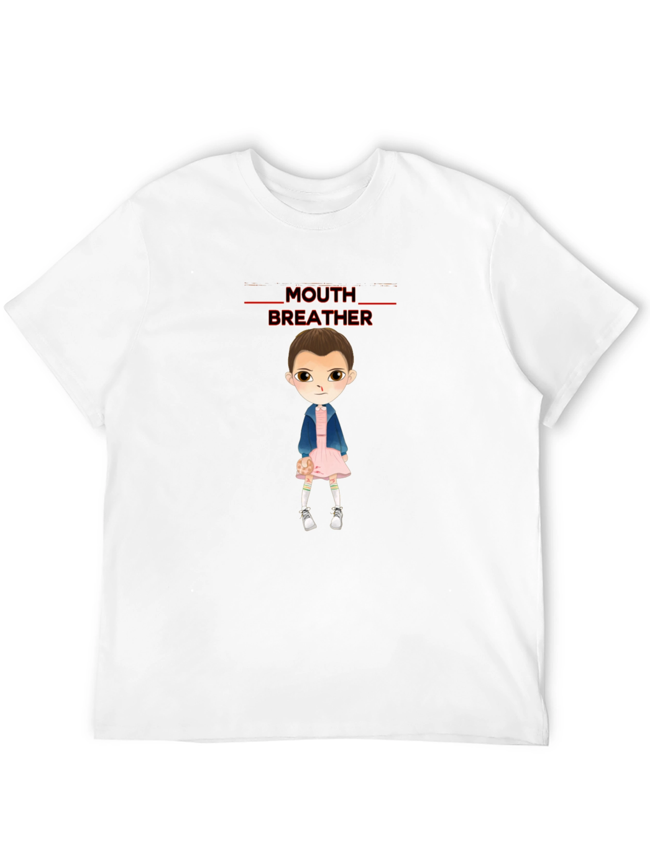Eleven Stranger Things Mouth Breather Graphic Tee