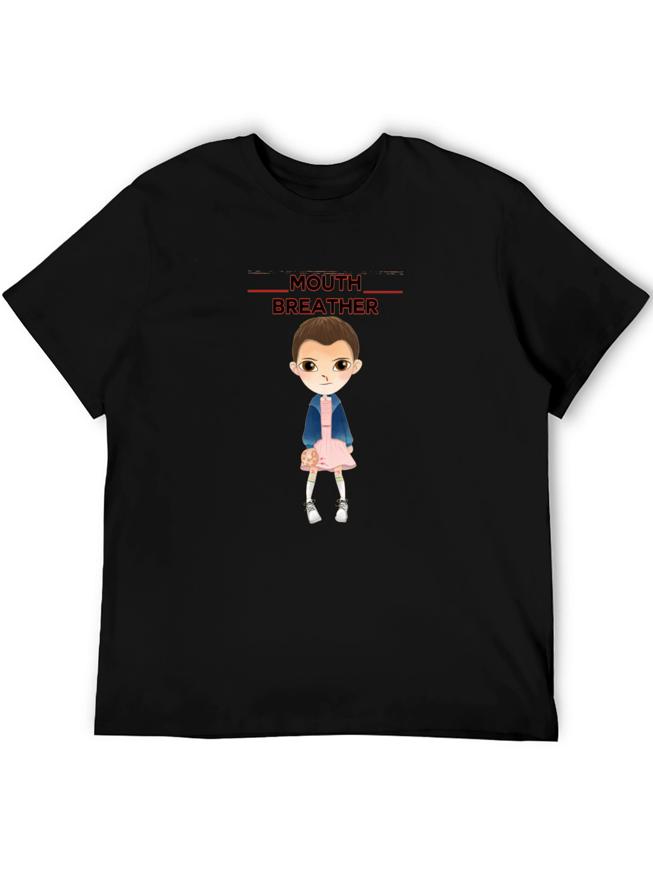 Eleven Stranger Things Mouth Breather Graphic Tee