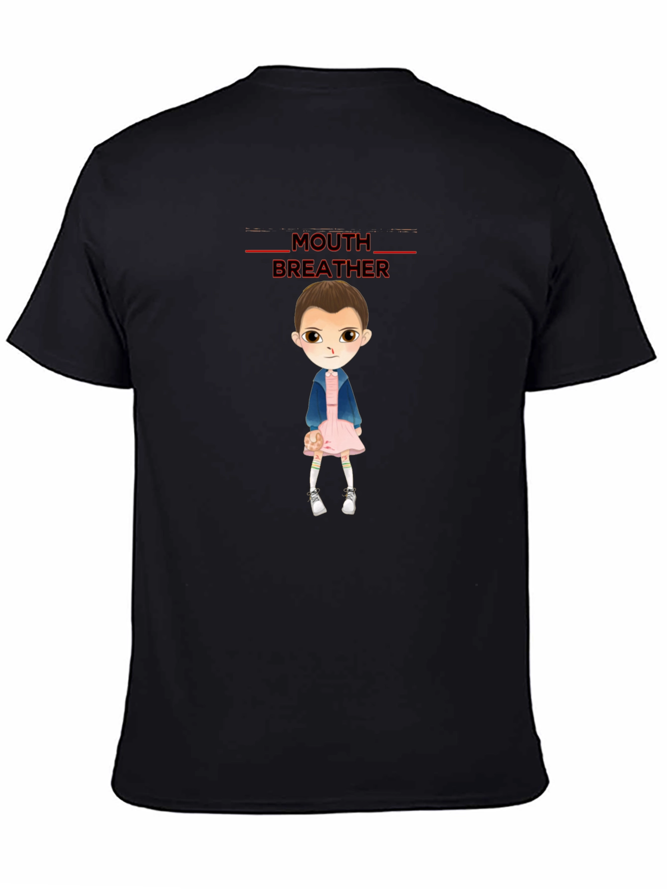 Eleven Stranger Things Mouth Breather Graphic Tee