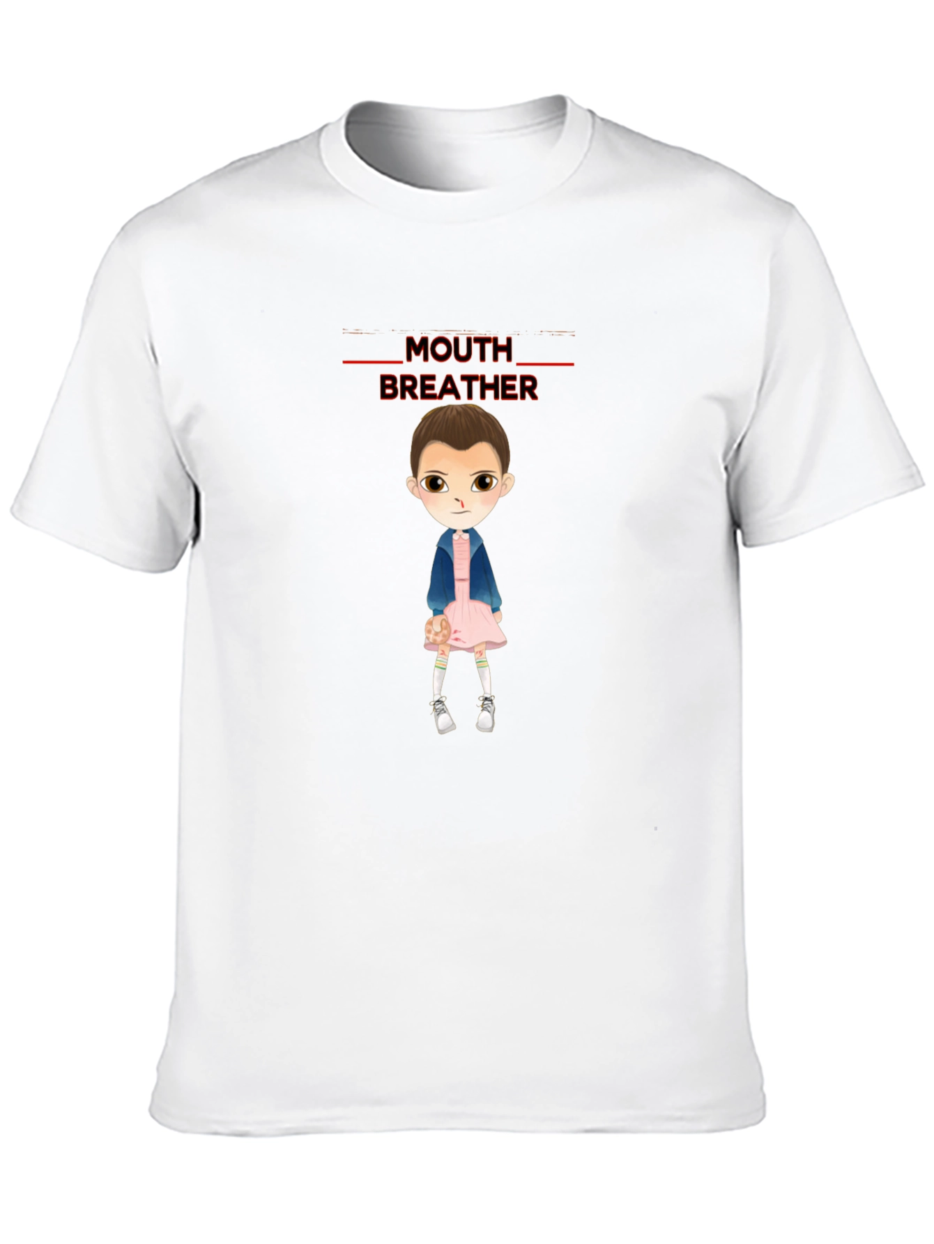 Eleven Stranger Things Mouth Breather Graphic Tee