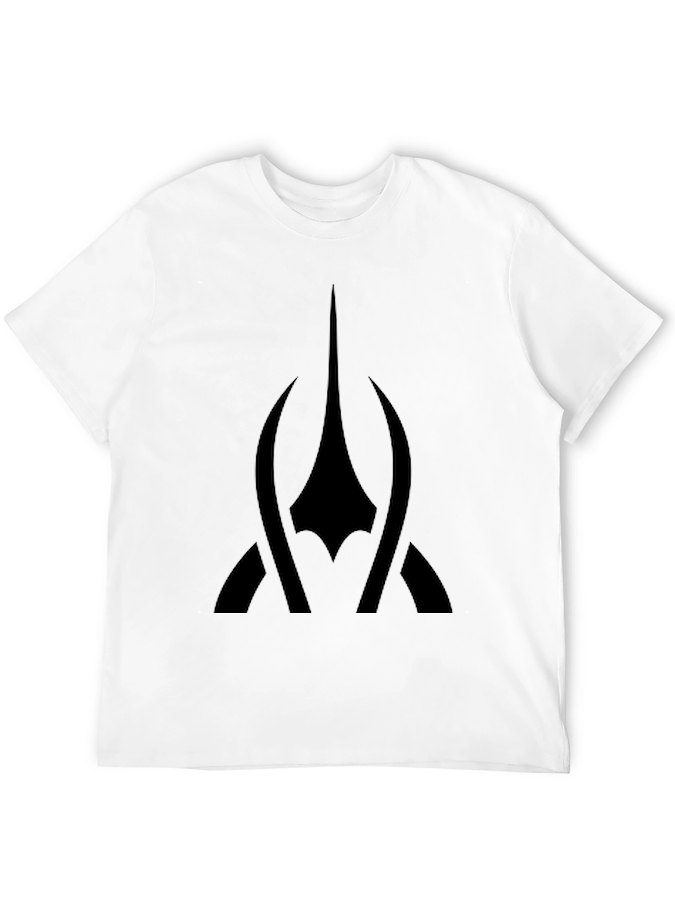 Black T-Shirt with Abstract Design