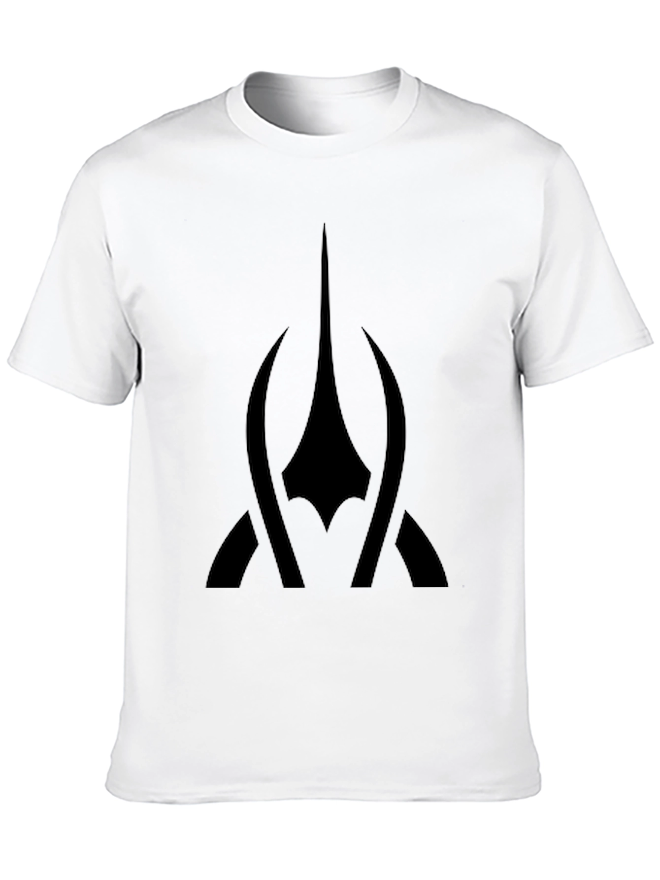 Black T-Shirt with Abstract Design