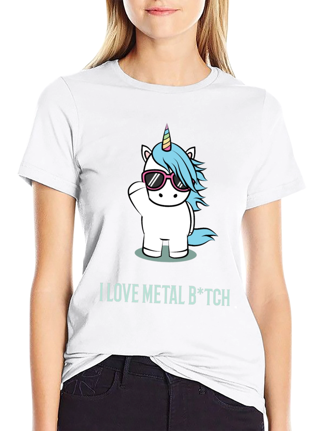I Love Metal Unicorn T-Shirt
