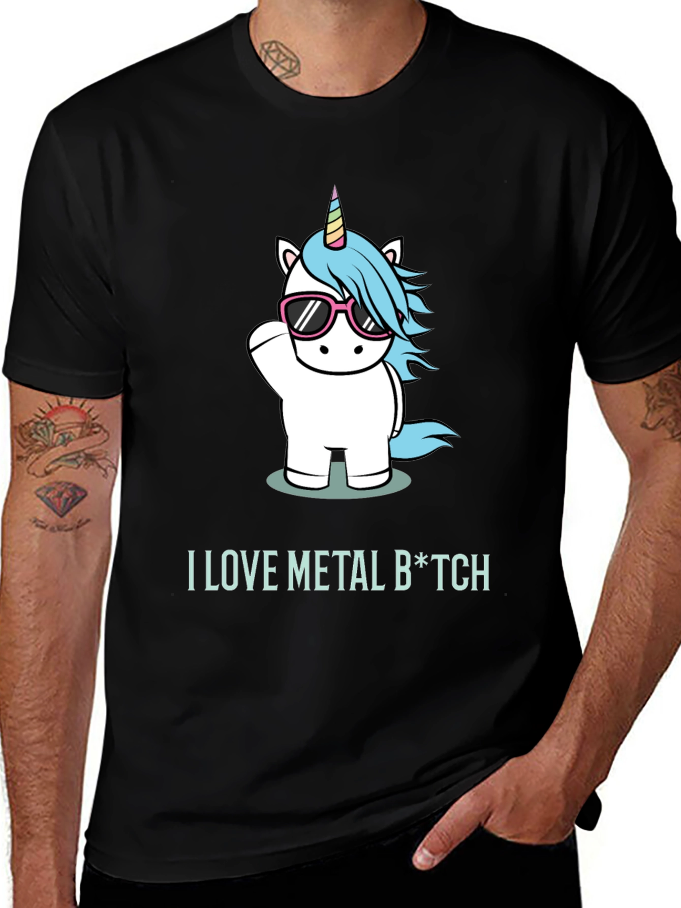 I Love Metal Unicorn T-Shirt