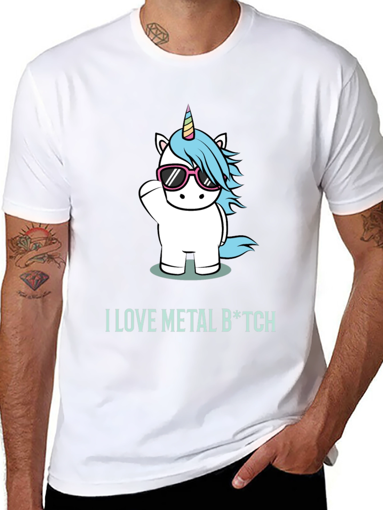 I Love Metal Unicorn T-Shirt