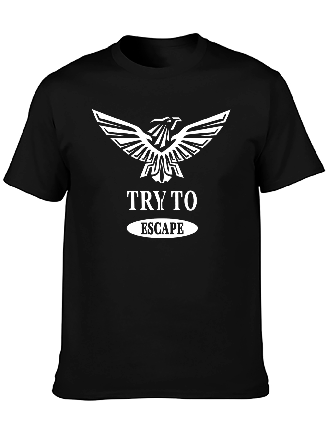 Try To Escape Graphic T-Shirt - Black