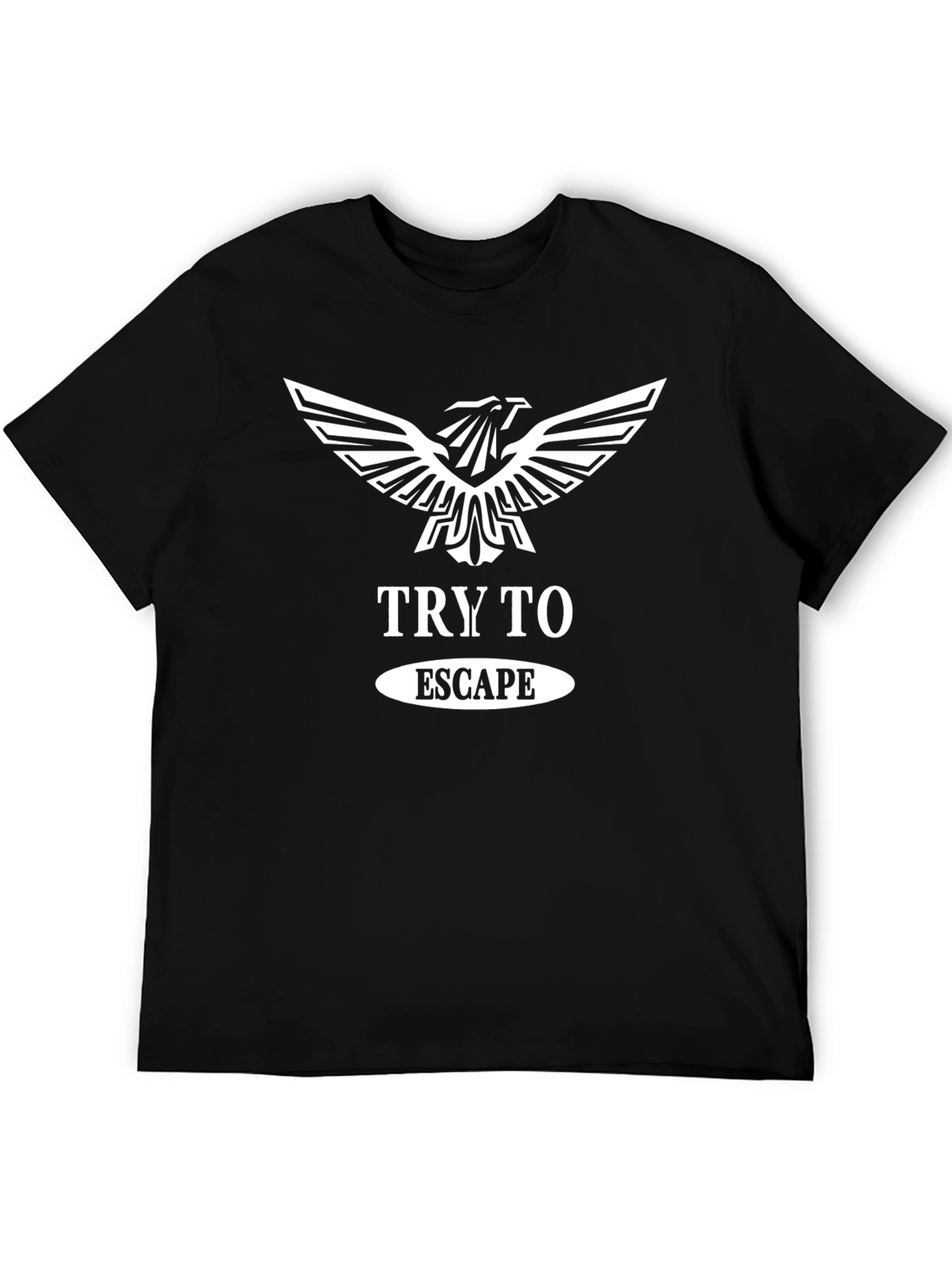 Try To Escape Graphic T-Shirt - Black