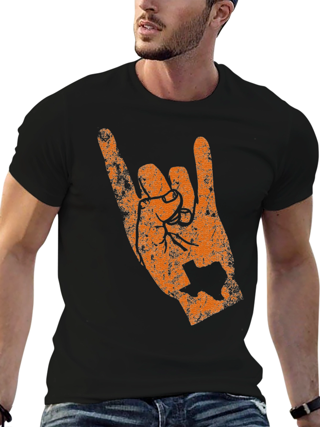 Texas Longhorns Hand Sign Graphic Tee - Black