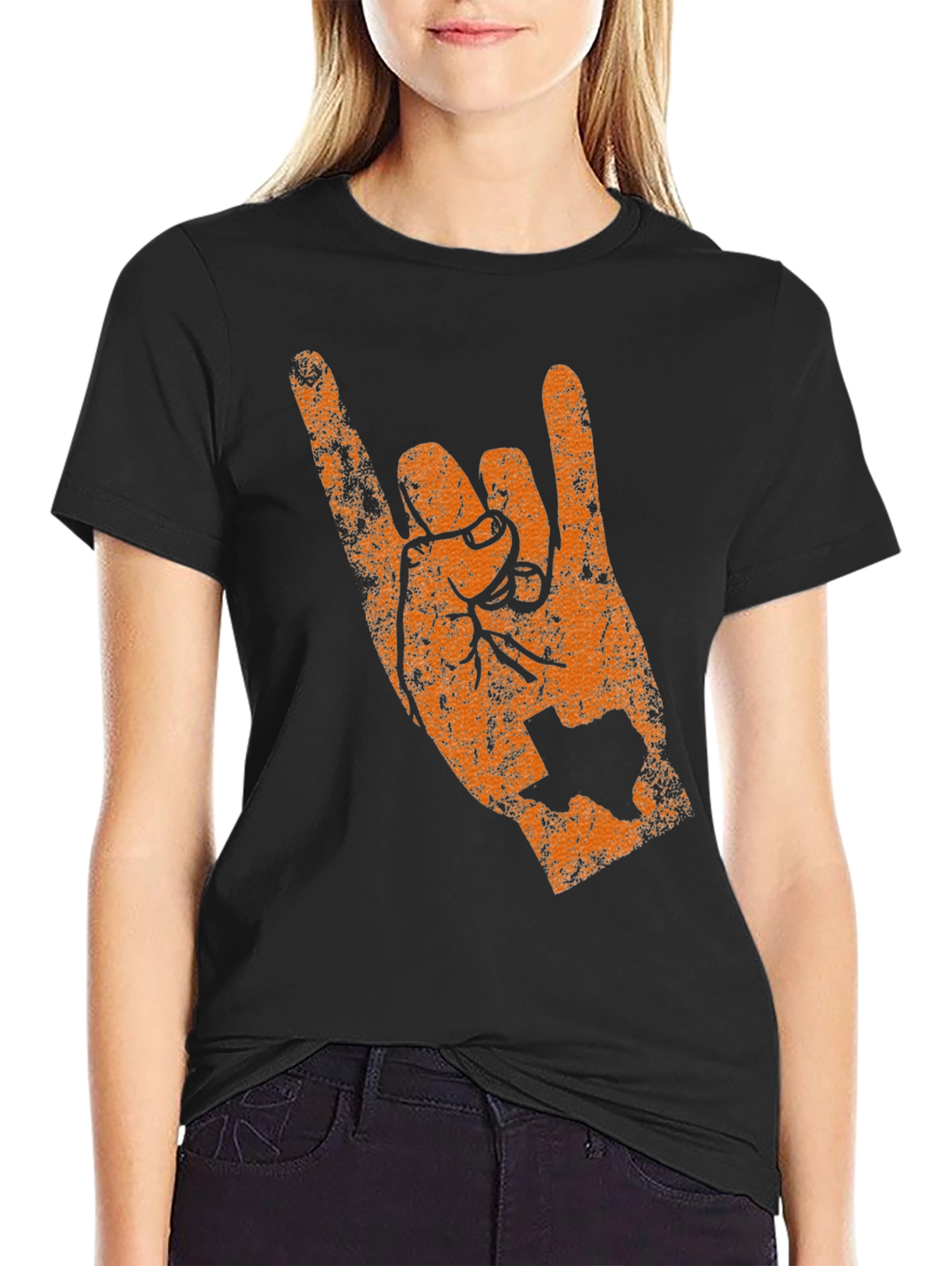 Texas Longhorns Hand Sign Graphic Tee - Black