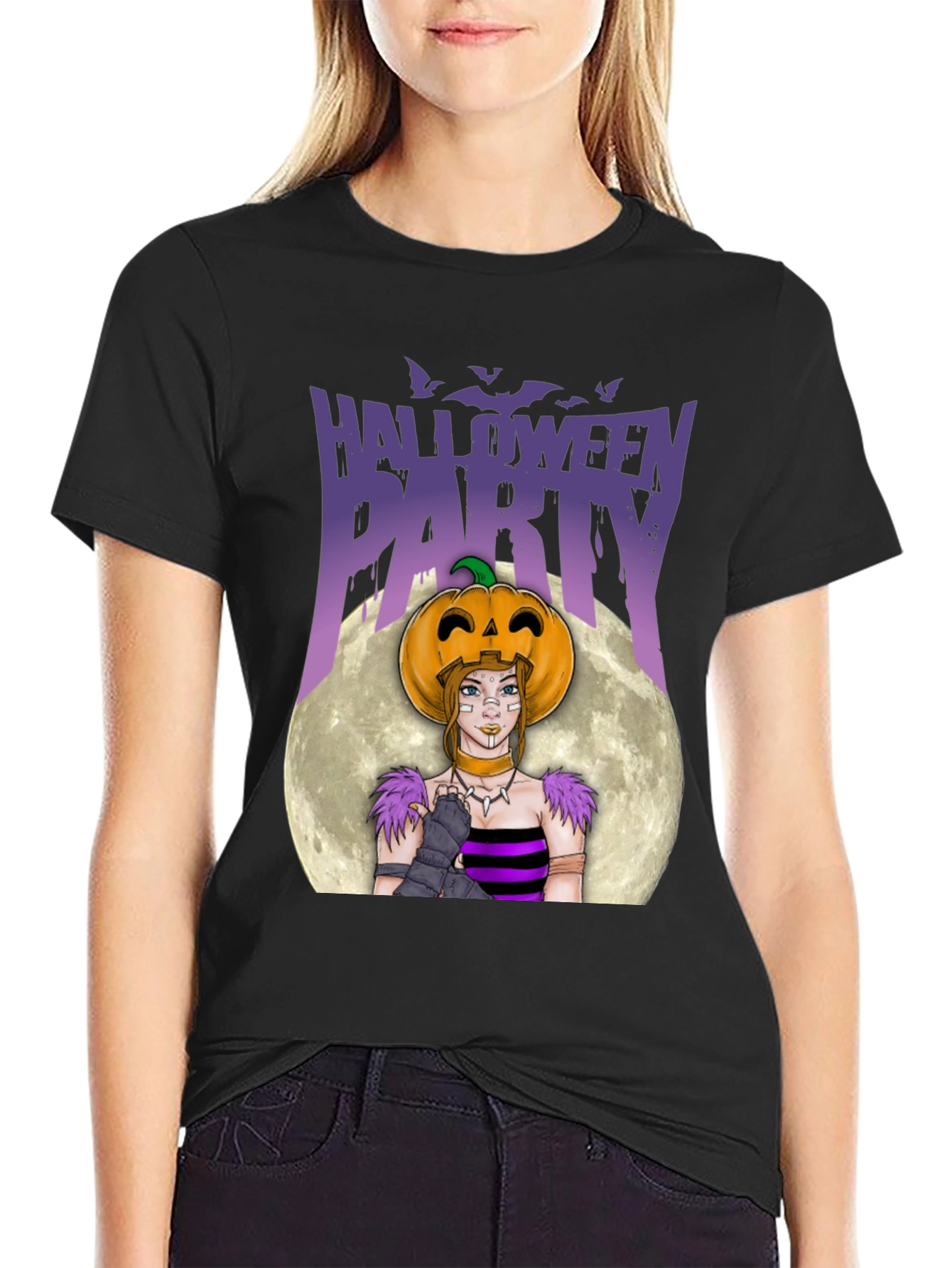 Halloween Party Graphic Tee - Pumpkin Costume