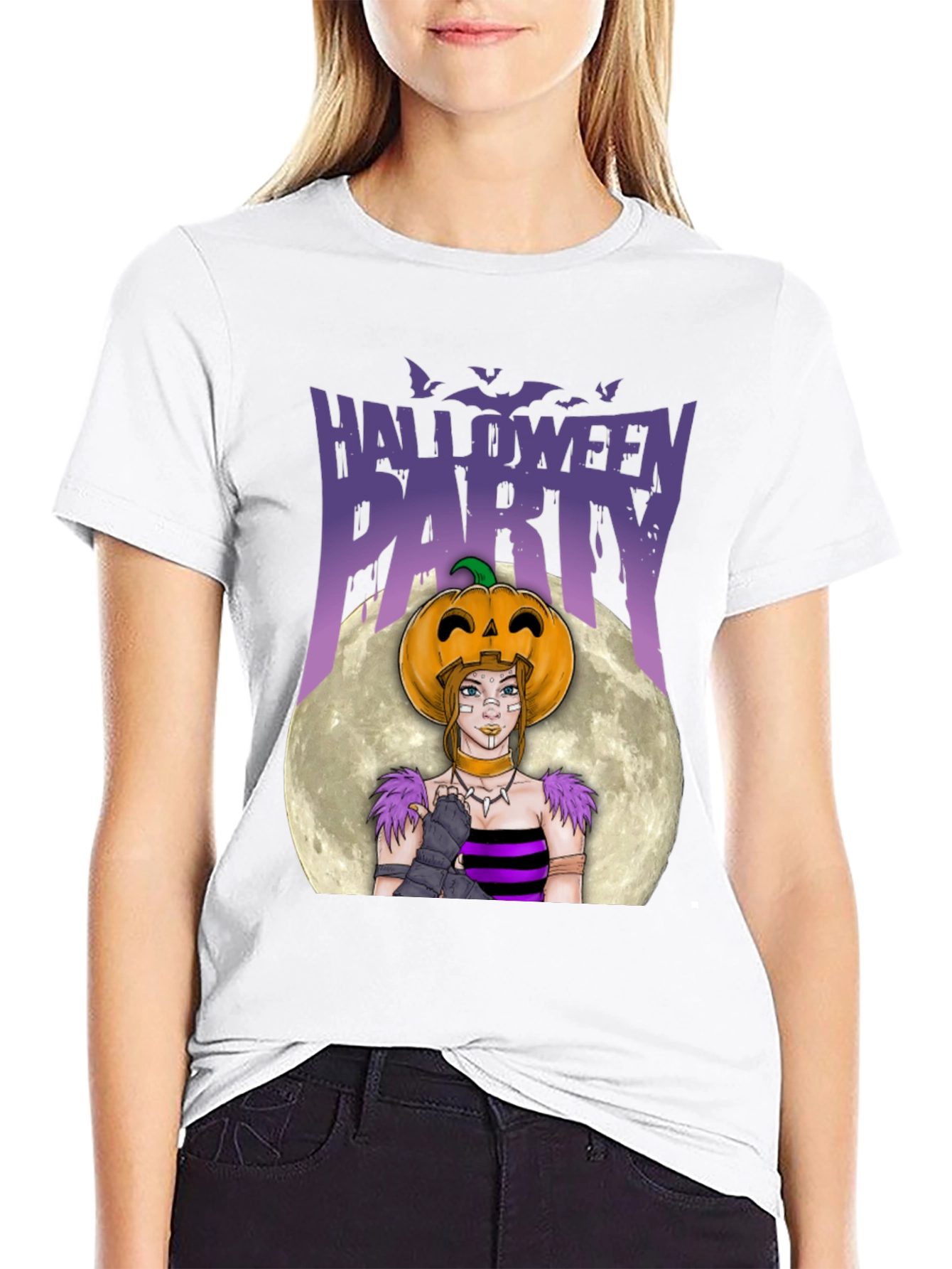 Halloween Party Graphic Tee - Pumpkin Costume
