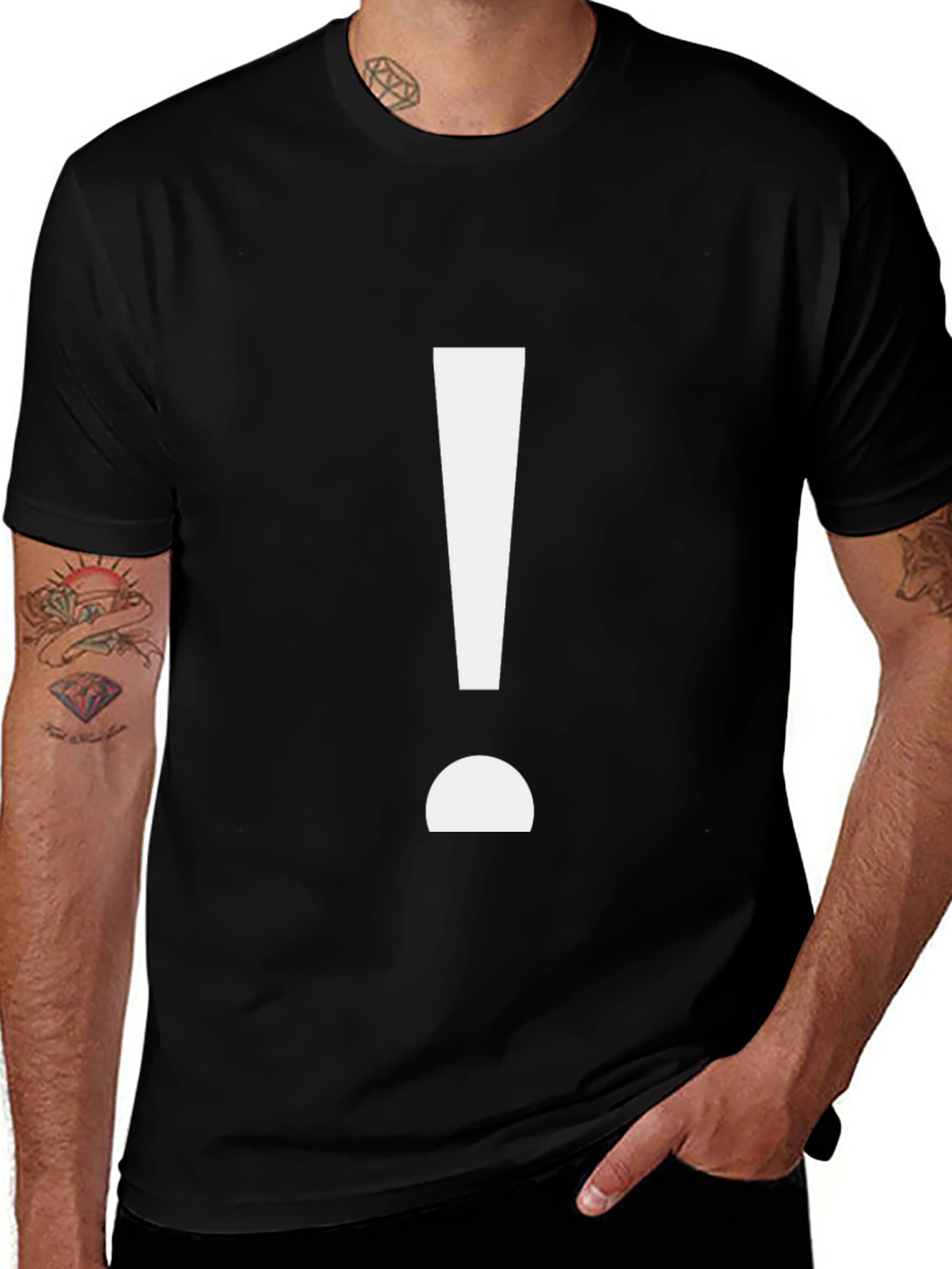 Exclamation Point Graphic Tee - Bold Statement Shirt