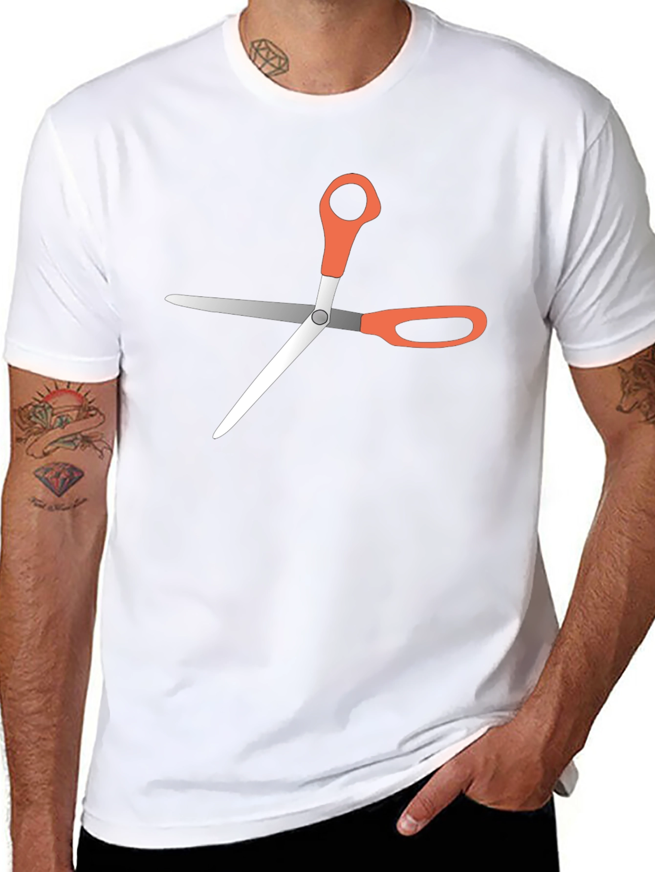 Scissors Graphic Tee - Unisex Black T-Shirt