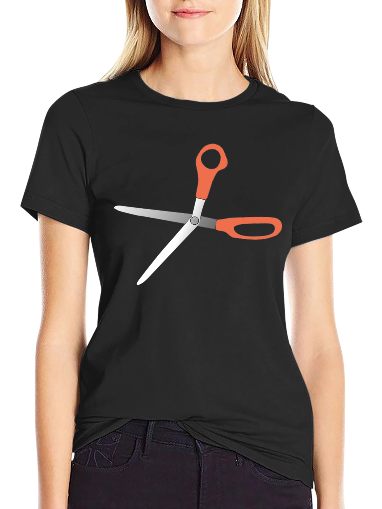 Scissors Graphic Tee - Unisex Black T-Shirt