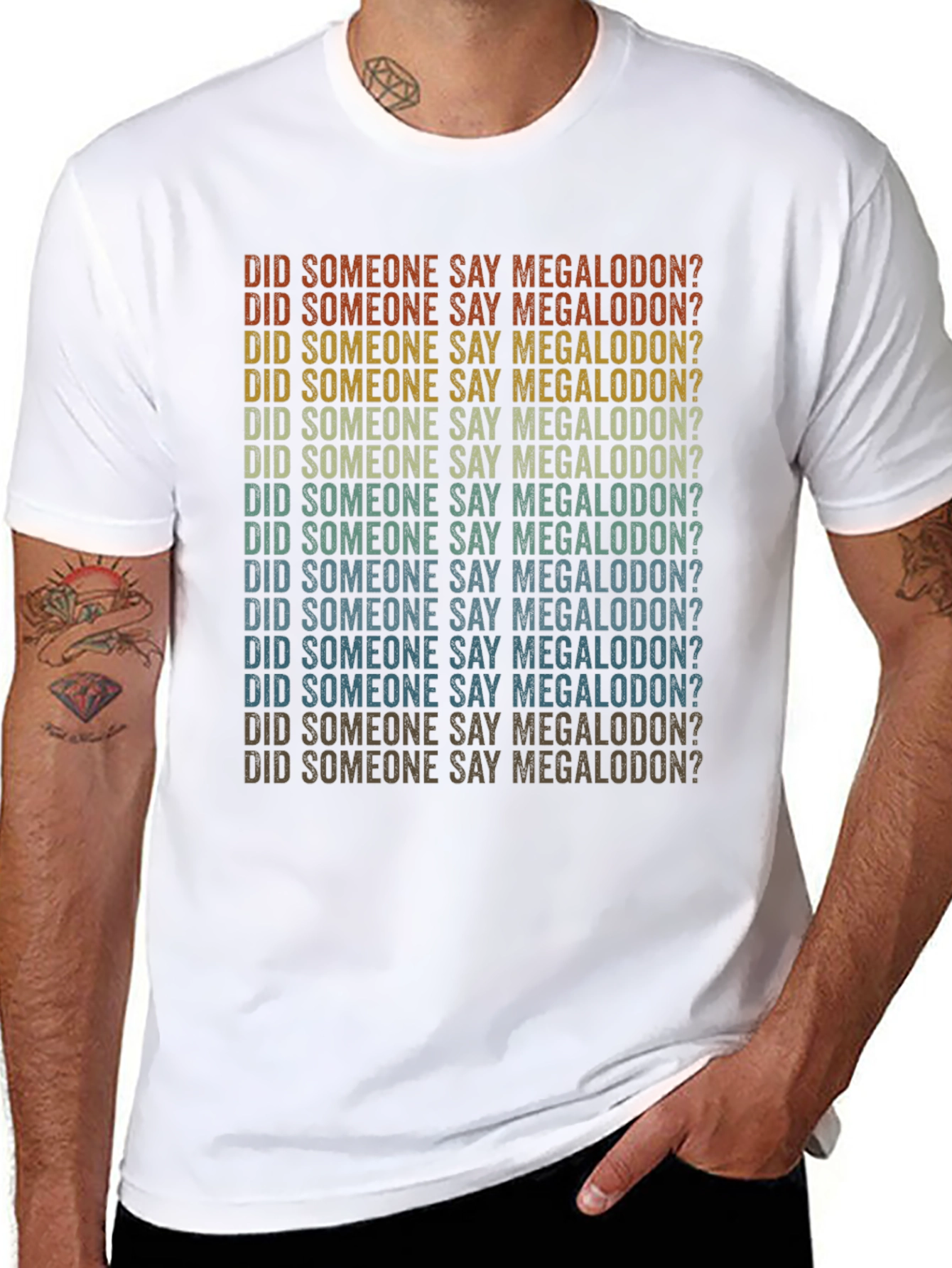 Retro Megalodon T-Shirt - Shark Lover Tee
