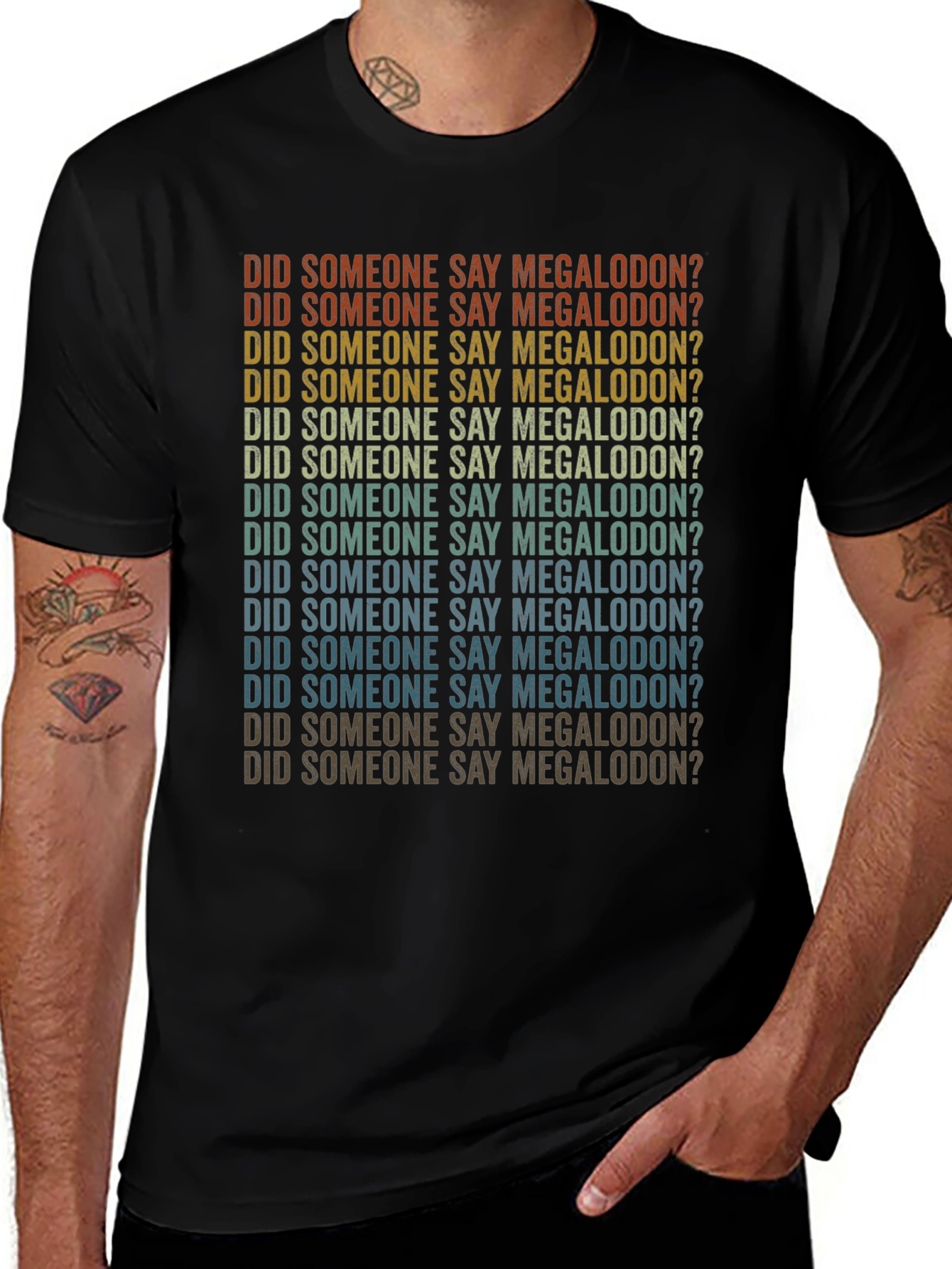 Retro Megalodon T-Shirt - Shark Lover Tee