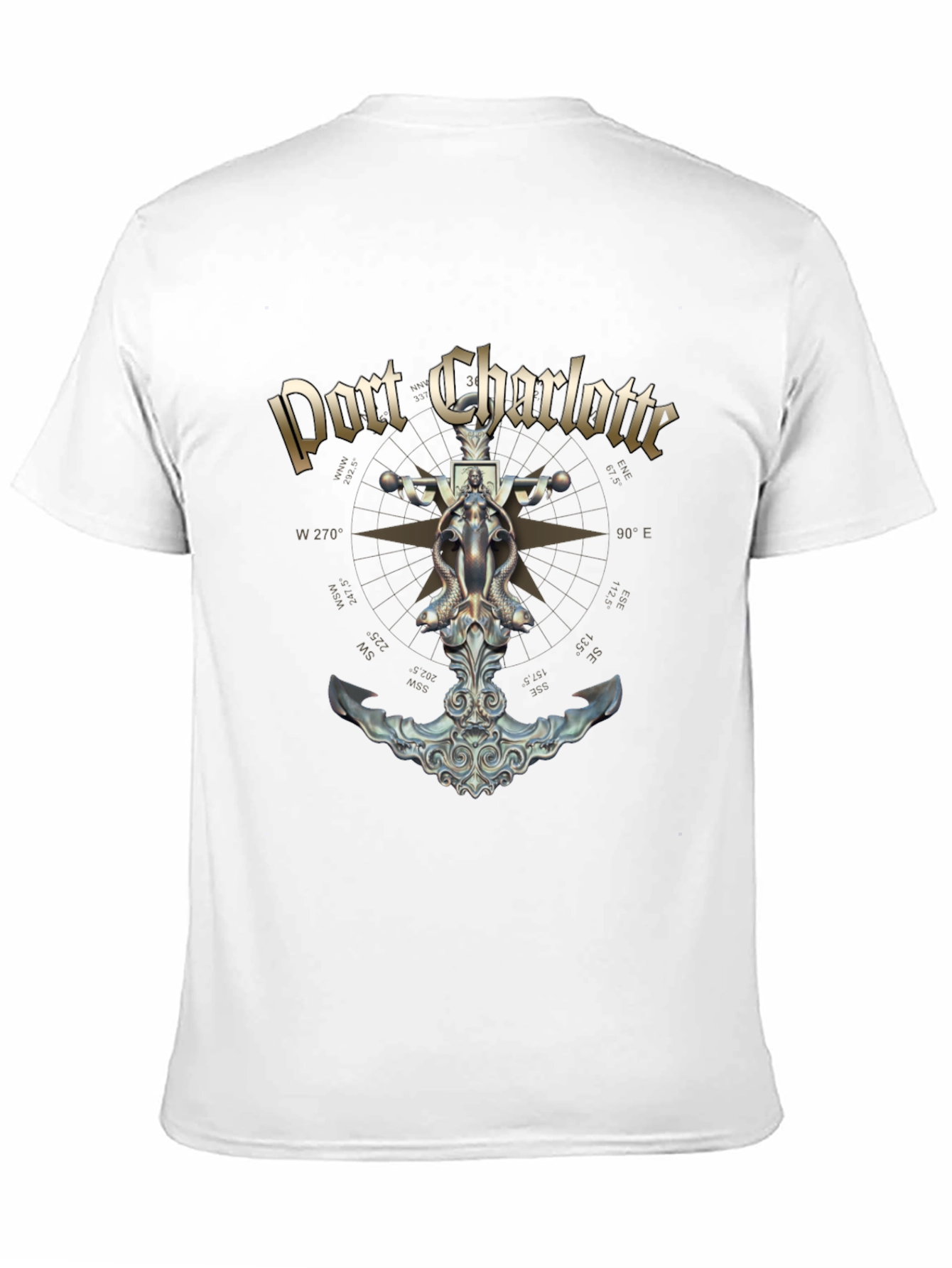 Port Charlotte Anchor Black T-Shirt