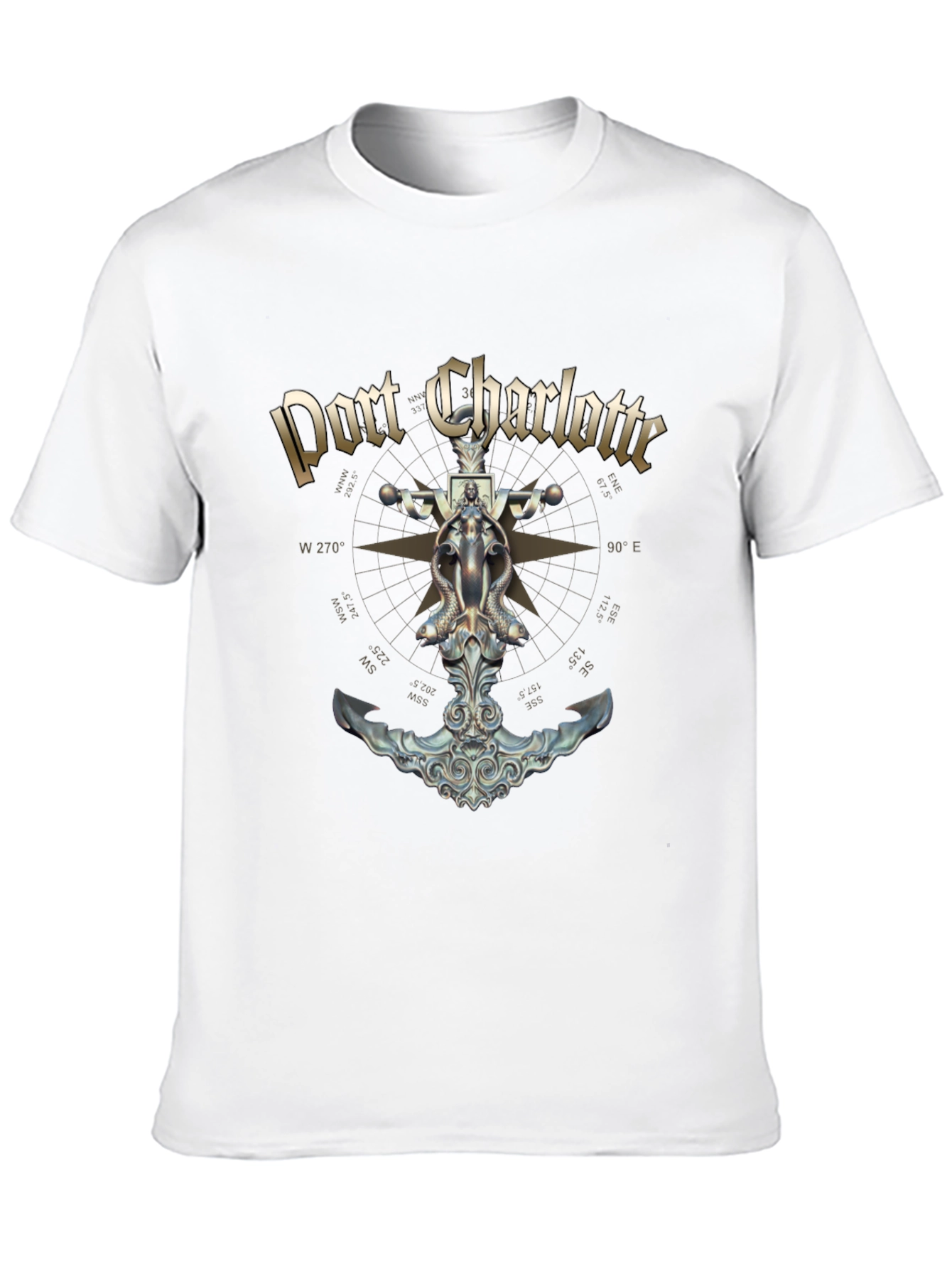 Port Charlotte Anchor Black T-Shirt