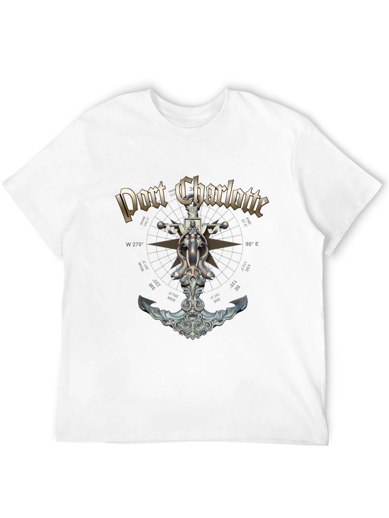 Port Charlotte Anchor Black T-Shirt