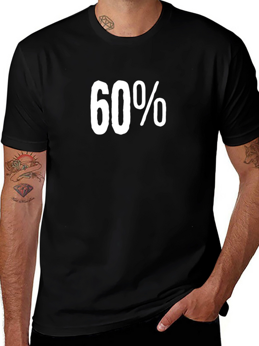 60 Percent Graphic Tee - Black Cotton Shirt