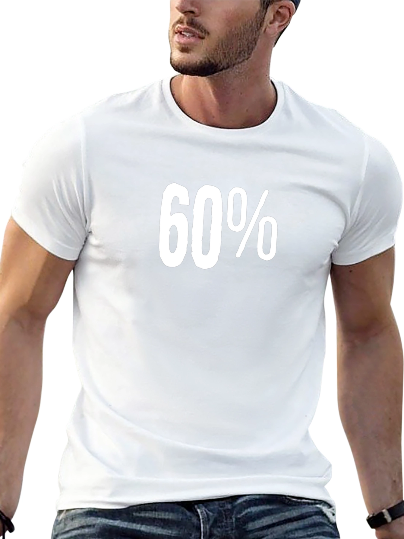 60 Percent Graphic Tee - Black Cotton Shirt