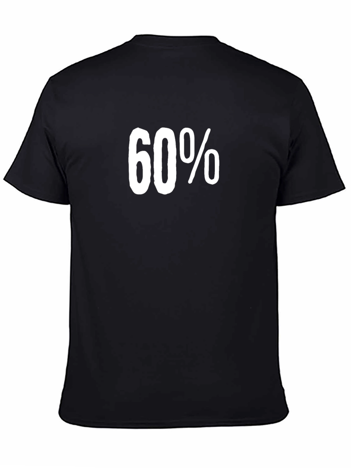 60 Percent Graphic Tee - Black Cotton Shirt