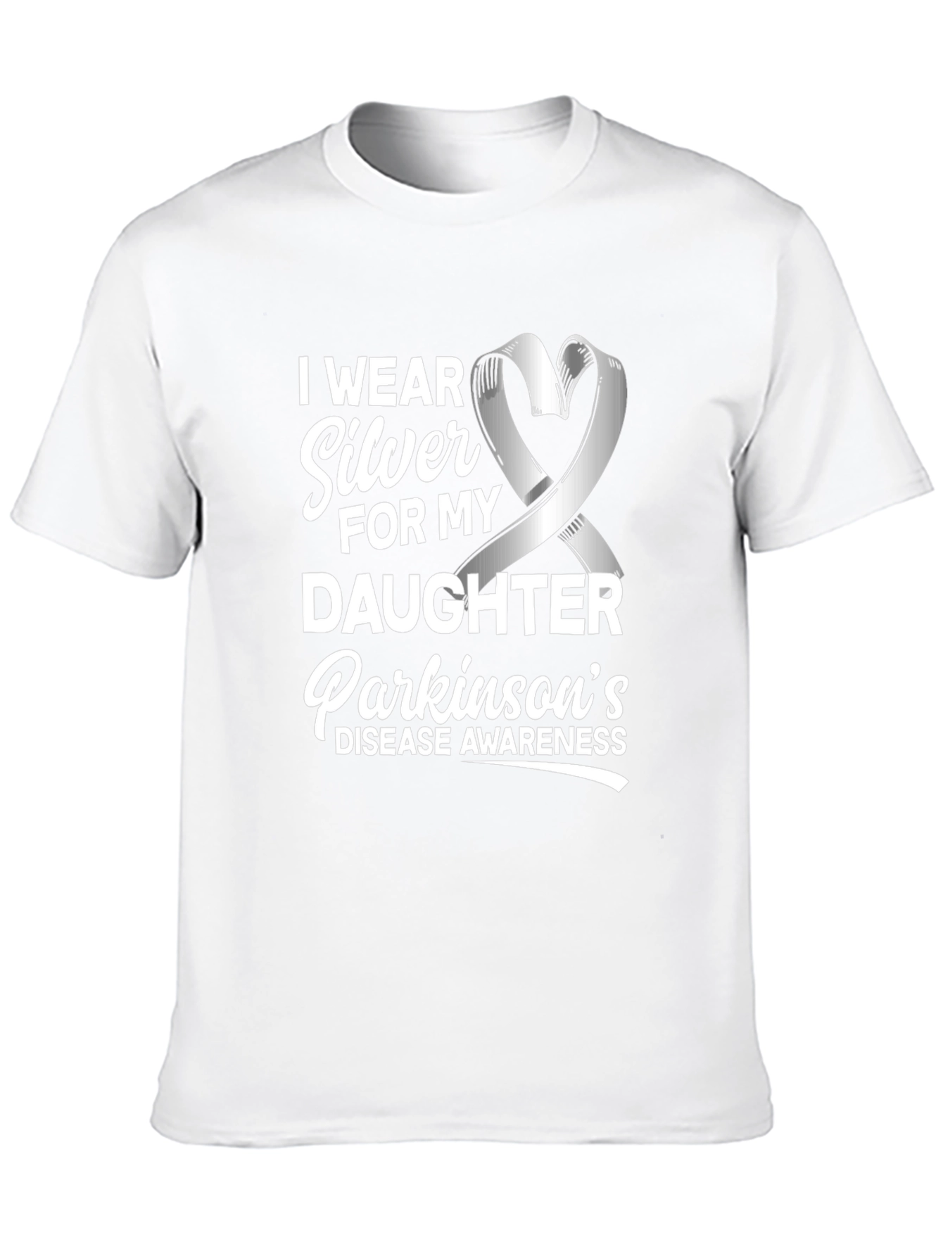Parkinsons Awareness Silver Ribbon Daughter T-Shirt