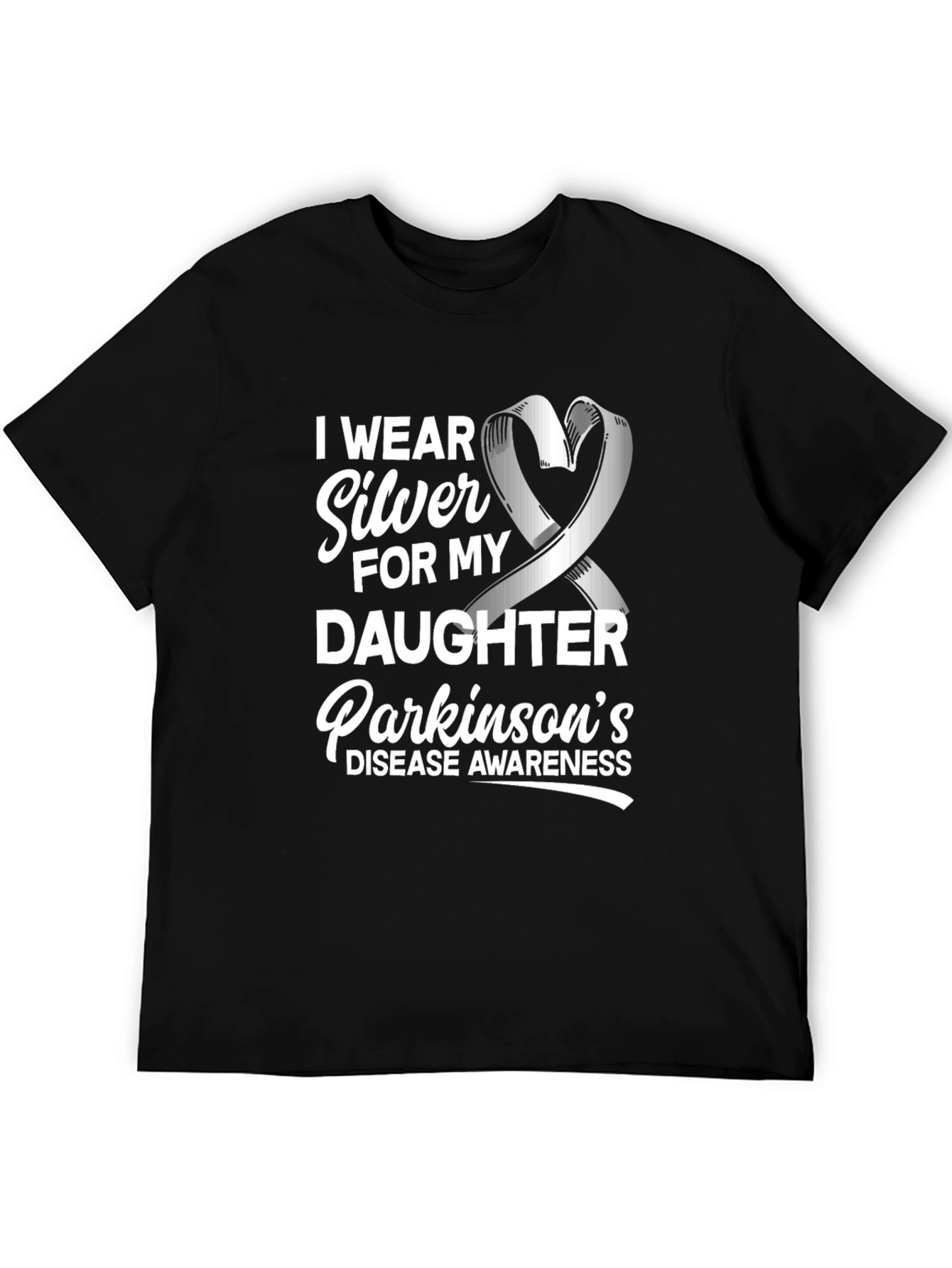 Parkinsons Awareness Silver Ribbon Daughter T-Shirt