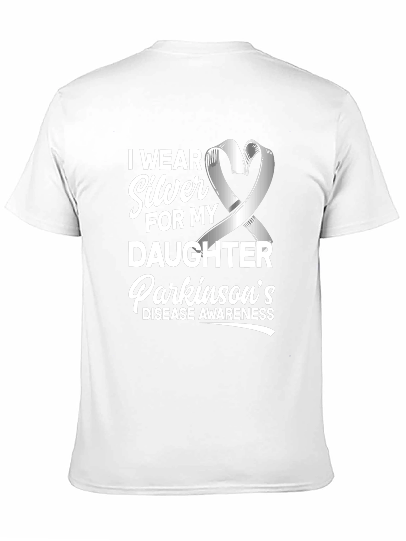 Parkinsons Awareness Silver Ribbon Daughter T-Shirt