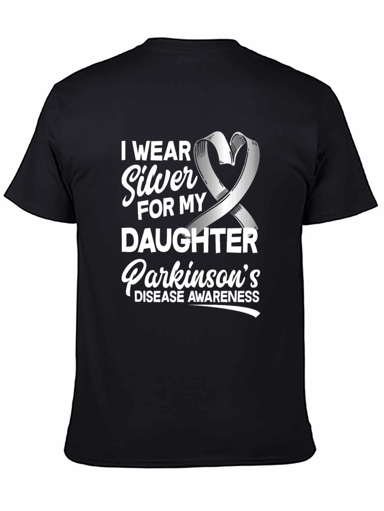 Parkinsons Awareness Silver Ribbon Daughter T-Shirt