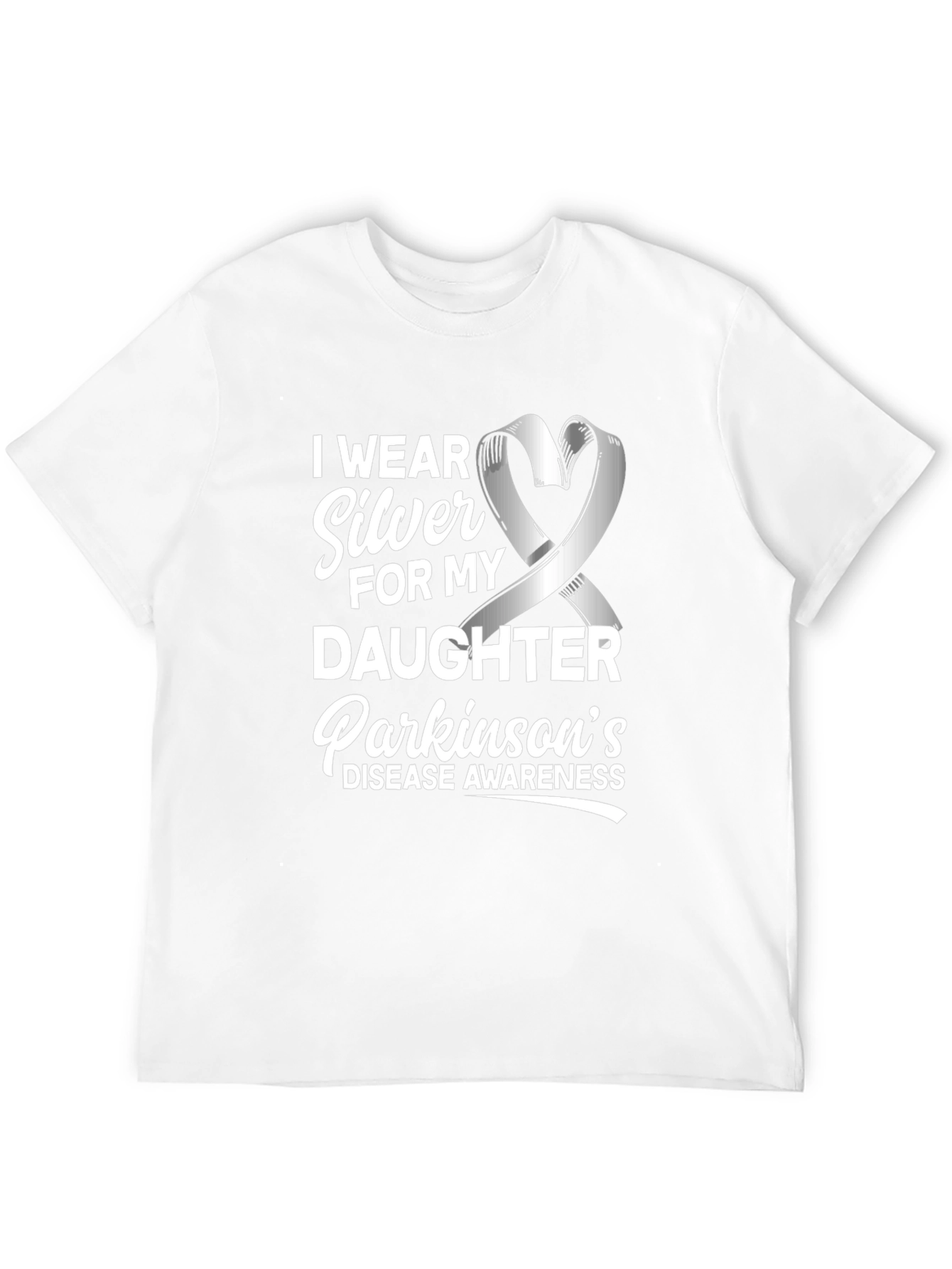 Parkinsons Awareness Silver Ribbon Daughter T-Shirt