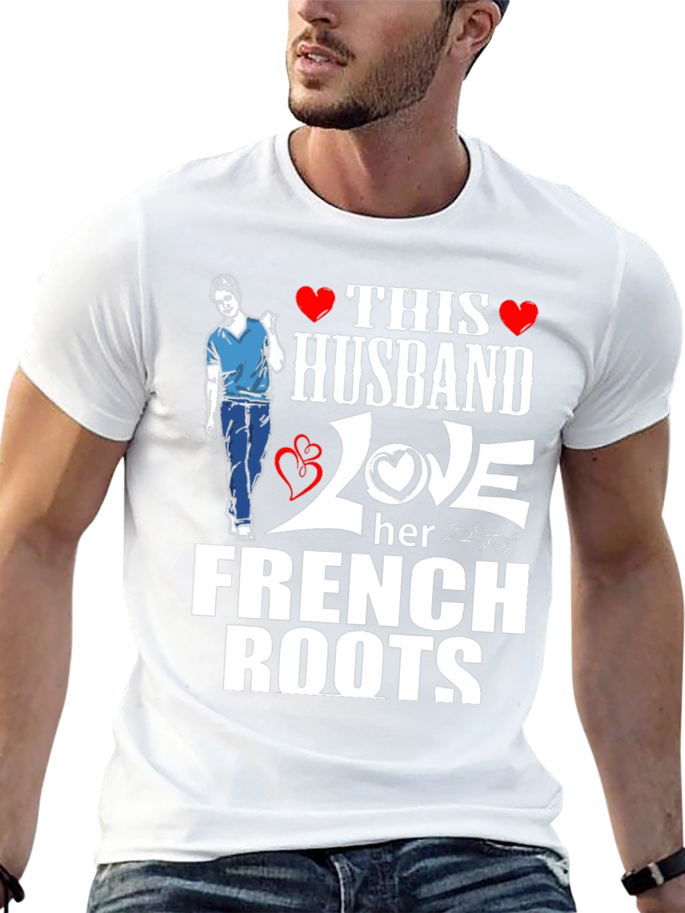 Husband Loves French Roots Graphic T-Shirt