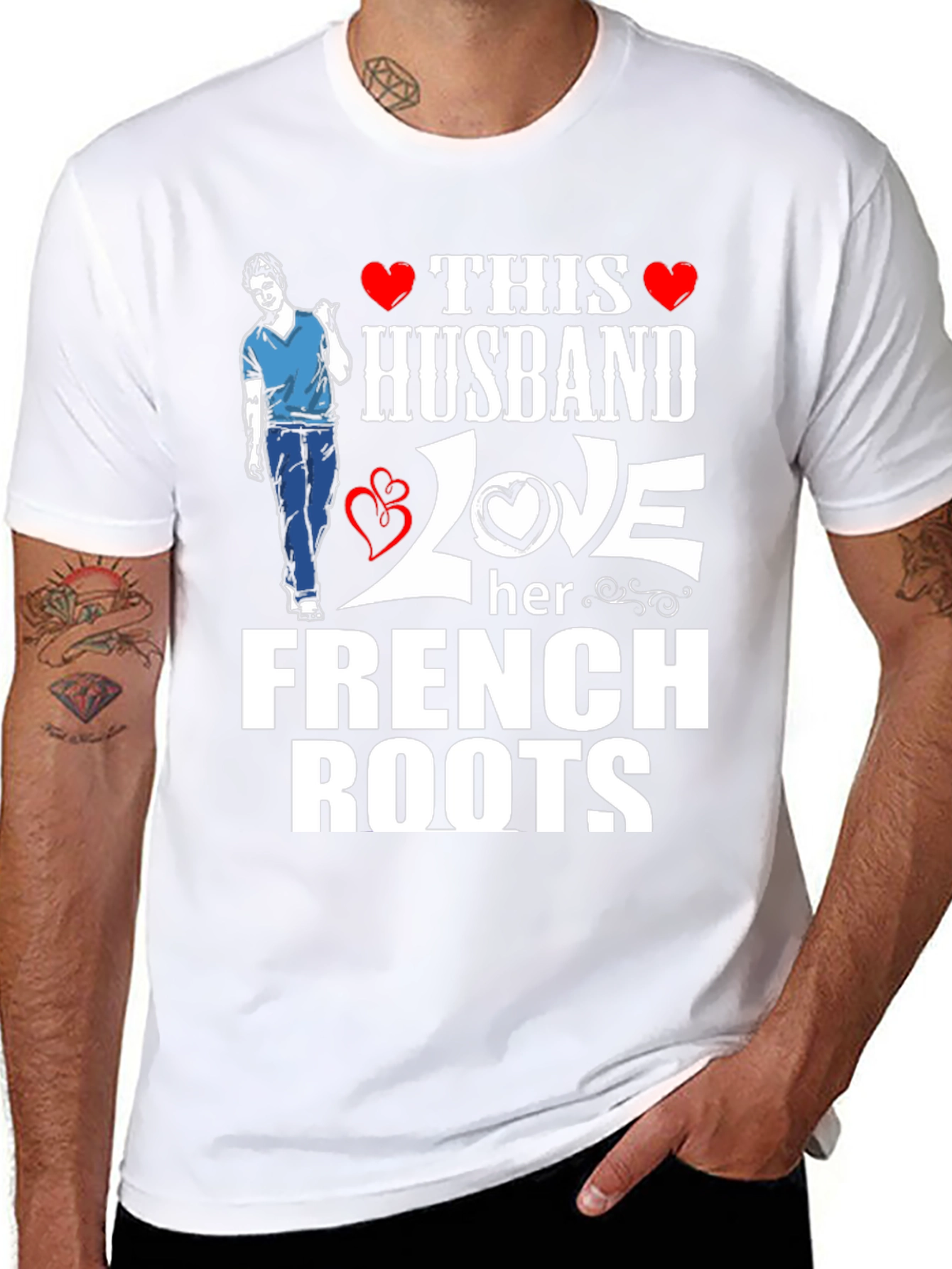Husband Loves French Roots Graphic T-Shirt